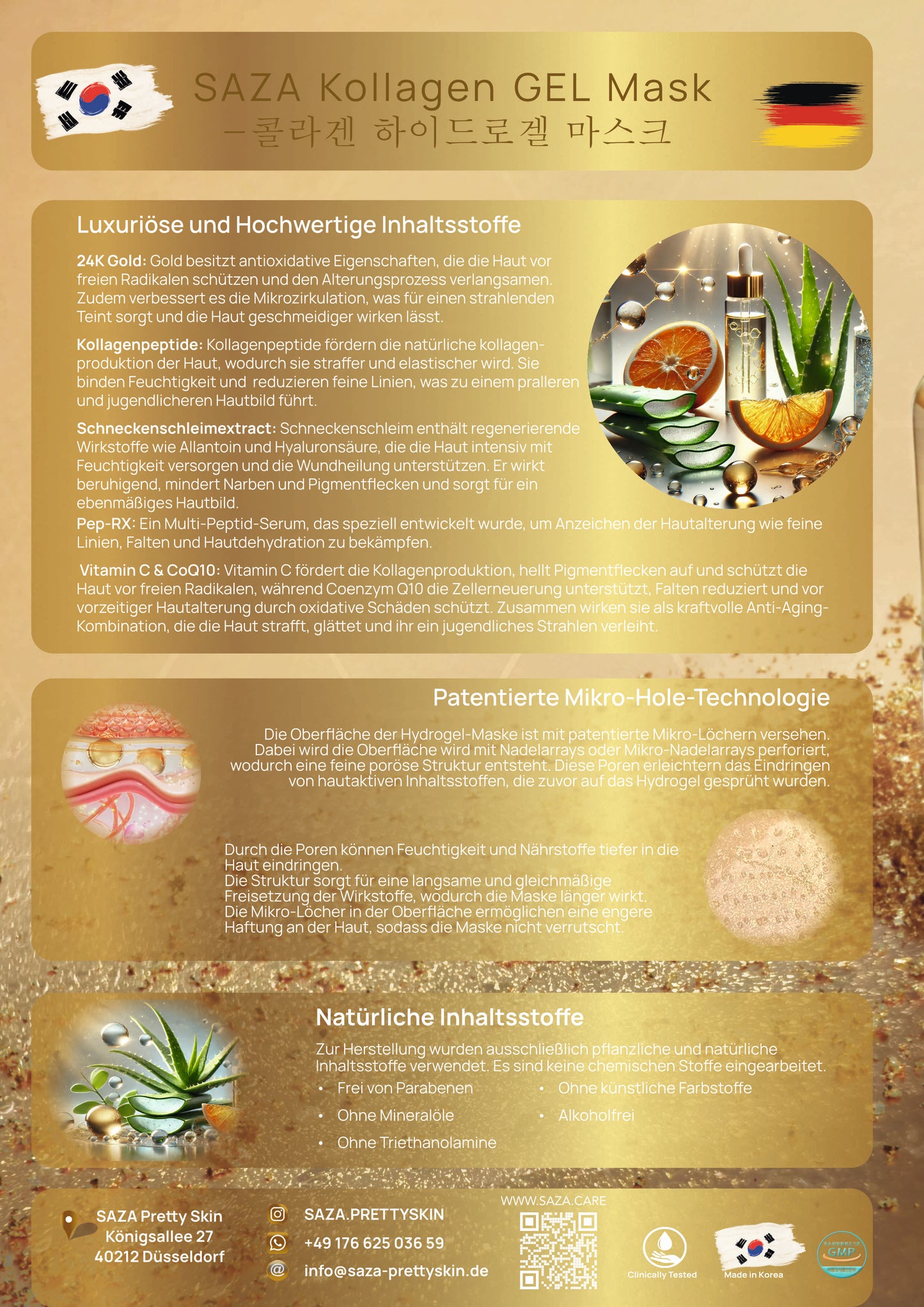 SAZA 24K GOLD COLLAGEN GEL MASK