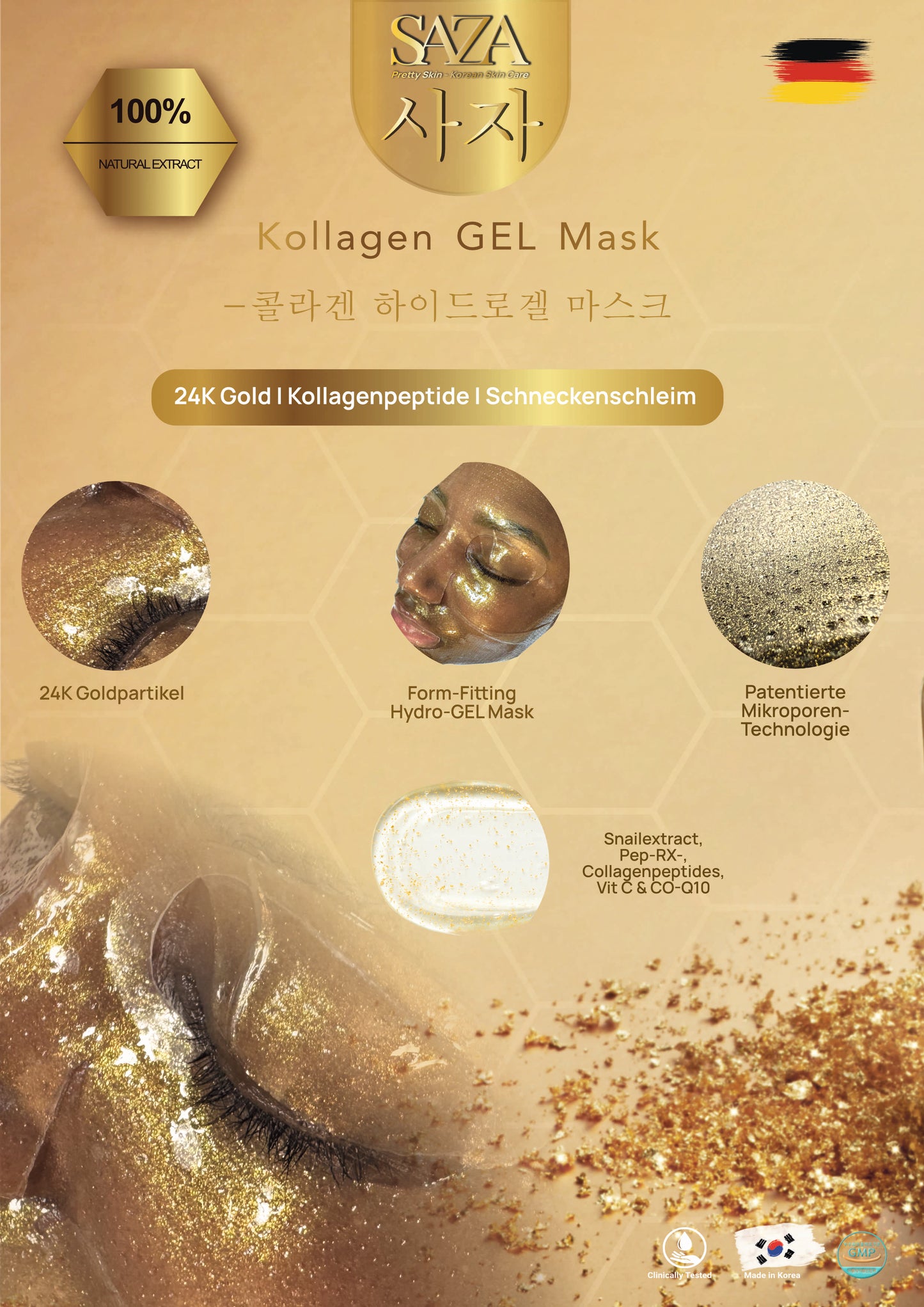 SAZA 24K GOLD COLLAGEN GEL MASK