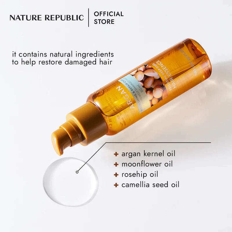 NATURE REPUBLIC - Argan Essential Deep Care Hair Essence – Intensiv pflegendes Haarserum mit Arganöl
