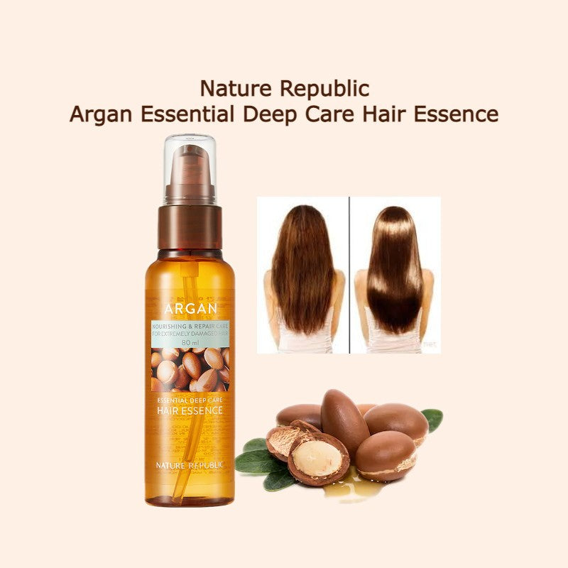NATURE REPUBLIC - Argan Essential Deep Care Hair Essence – Intensiv pflegendes Haarserum mit Arganöl