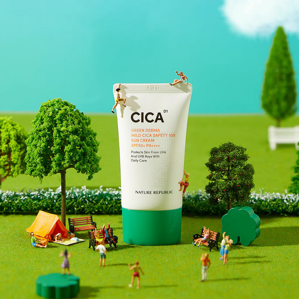 GREEN DERMA MILD CICA SUN CREAM SPF50+  PA++++