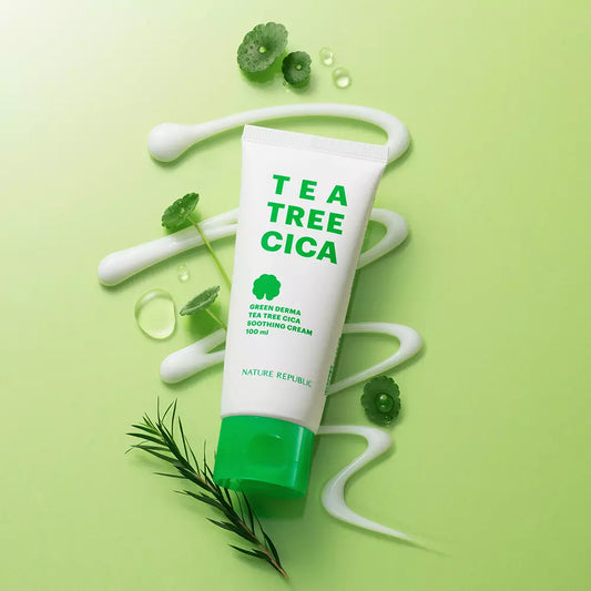 GREEN DERMA TEA TREE CICA SOOTHING CREAM